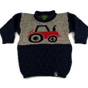 Navy Aran Tractor Jumper